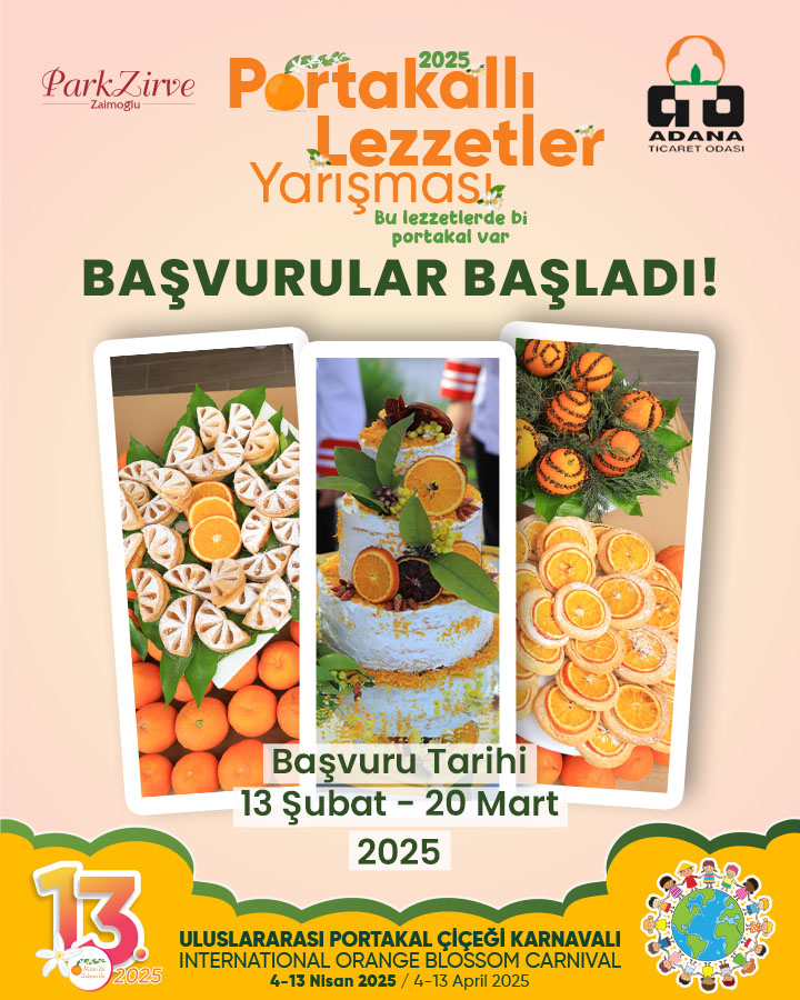 Portakallı Lezzetler Yarışması Başvuruları Başladı
